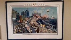 Boardwalk of Atlantic City lithograph by Melanie Taylor