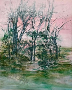 Abstract Landscape Painting by Melanie Taylor "Riparian" (oil on canvas)