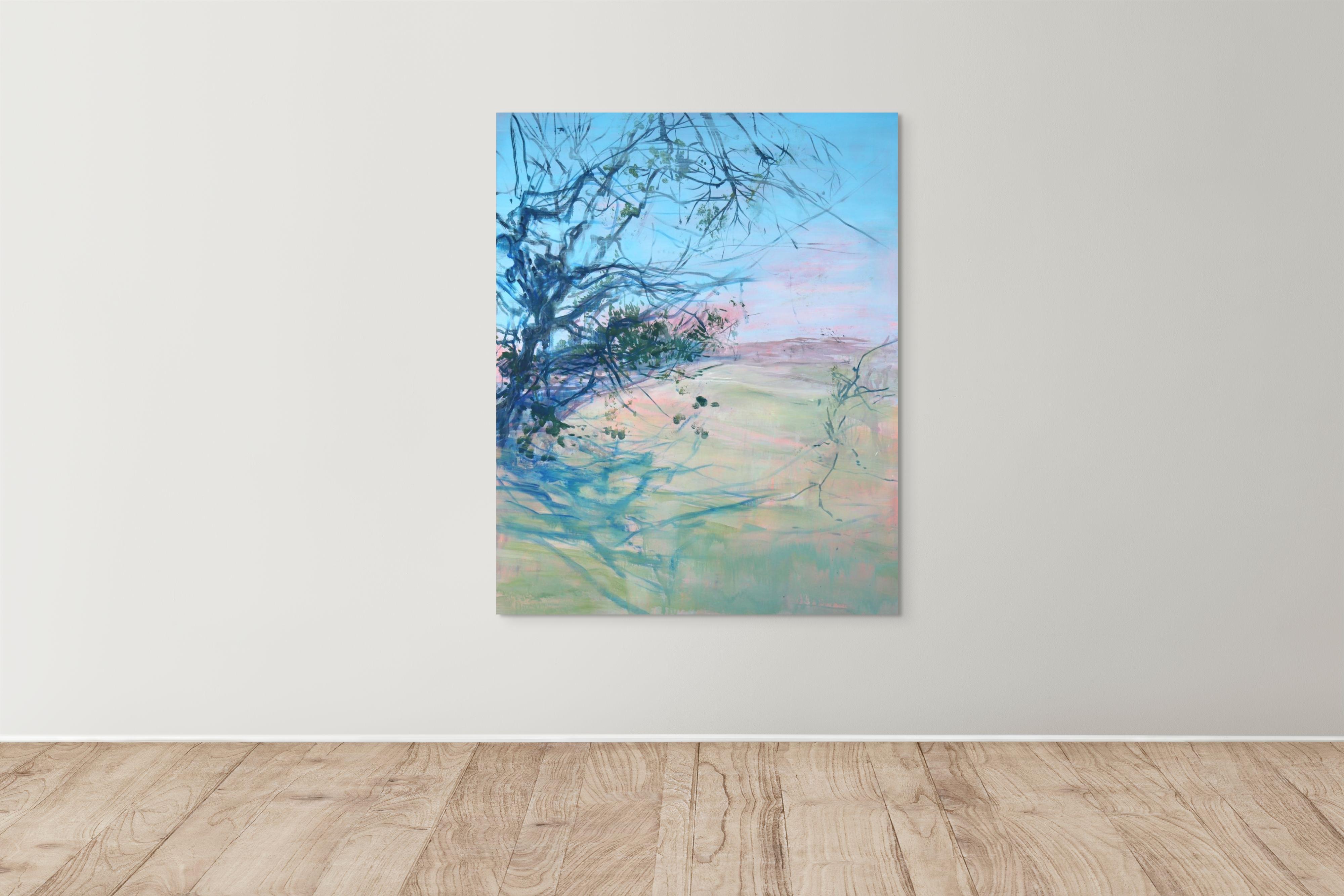 Abstraktes Landschaftsgemälde von Melanie Taylor „Berm“ (Öl auf Leinwand) im Angebot 1