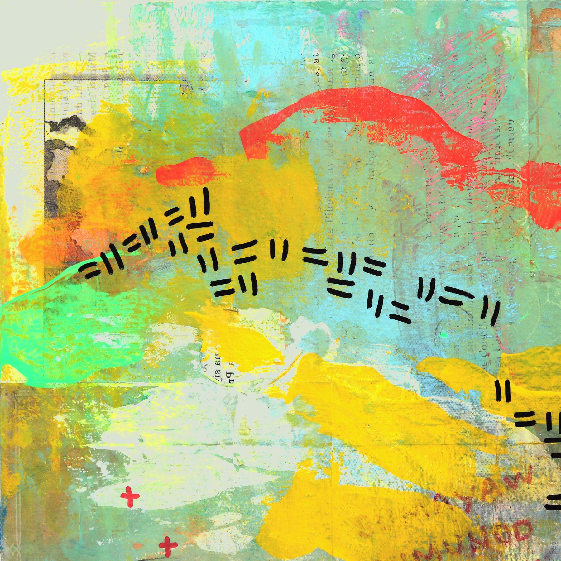 Indak - Colorful Vibrant Whimsical Contemporary Mixed Media Figurative Artwork For Sale 1
