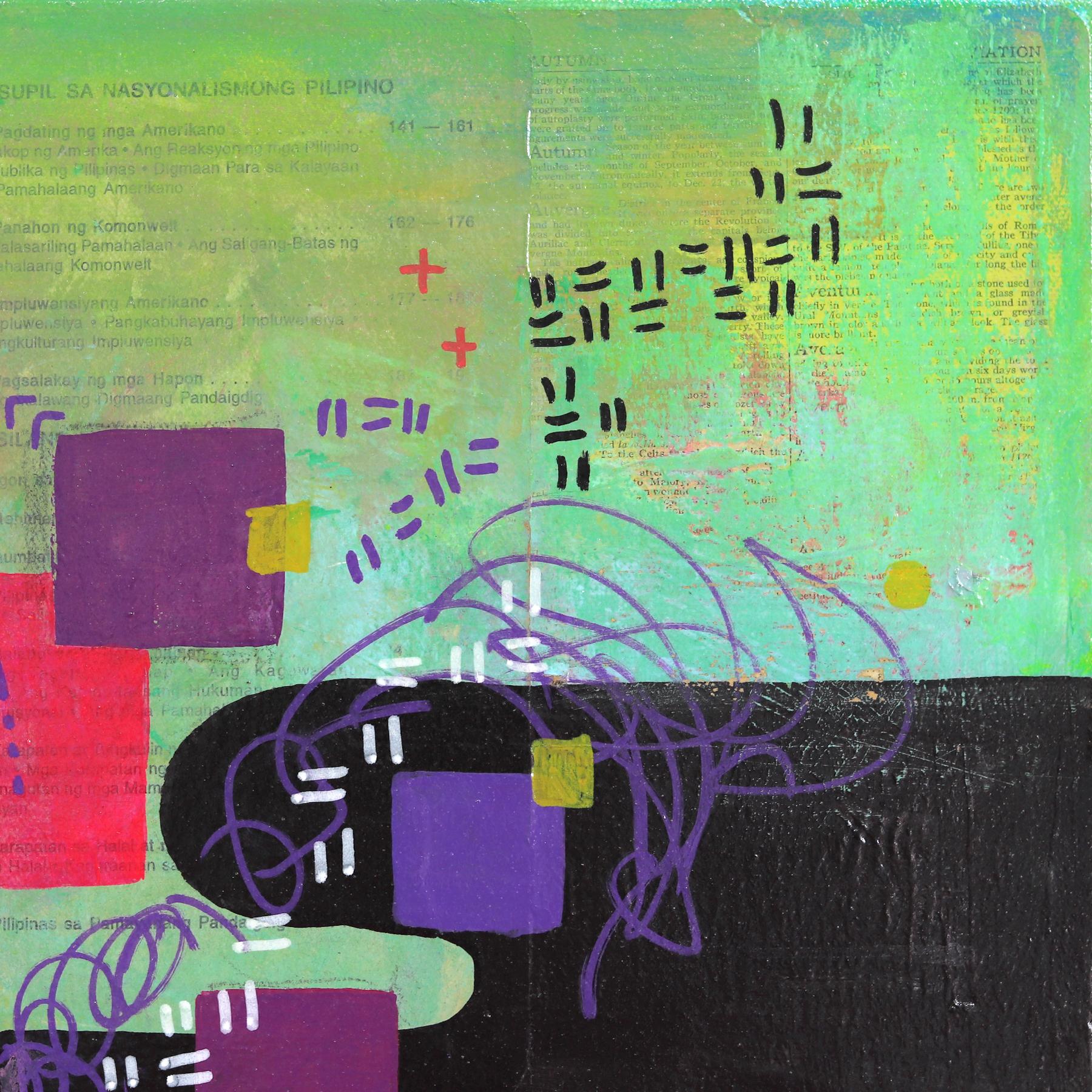 Indak - Colorful Vibrant Whimsical Contemporary Mixed Media Figurative Artwork For Sale 3