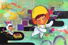 Indak - Colorful Vibrant Whimsical Contemporary Mixed Media Figurative Artwork