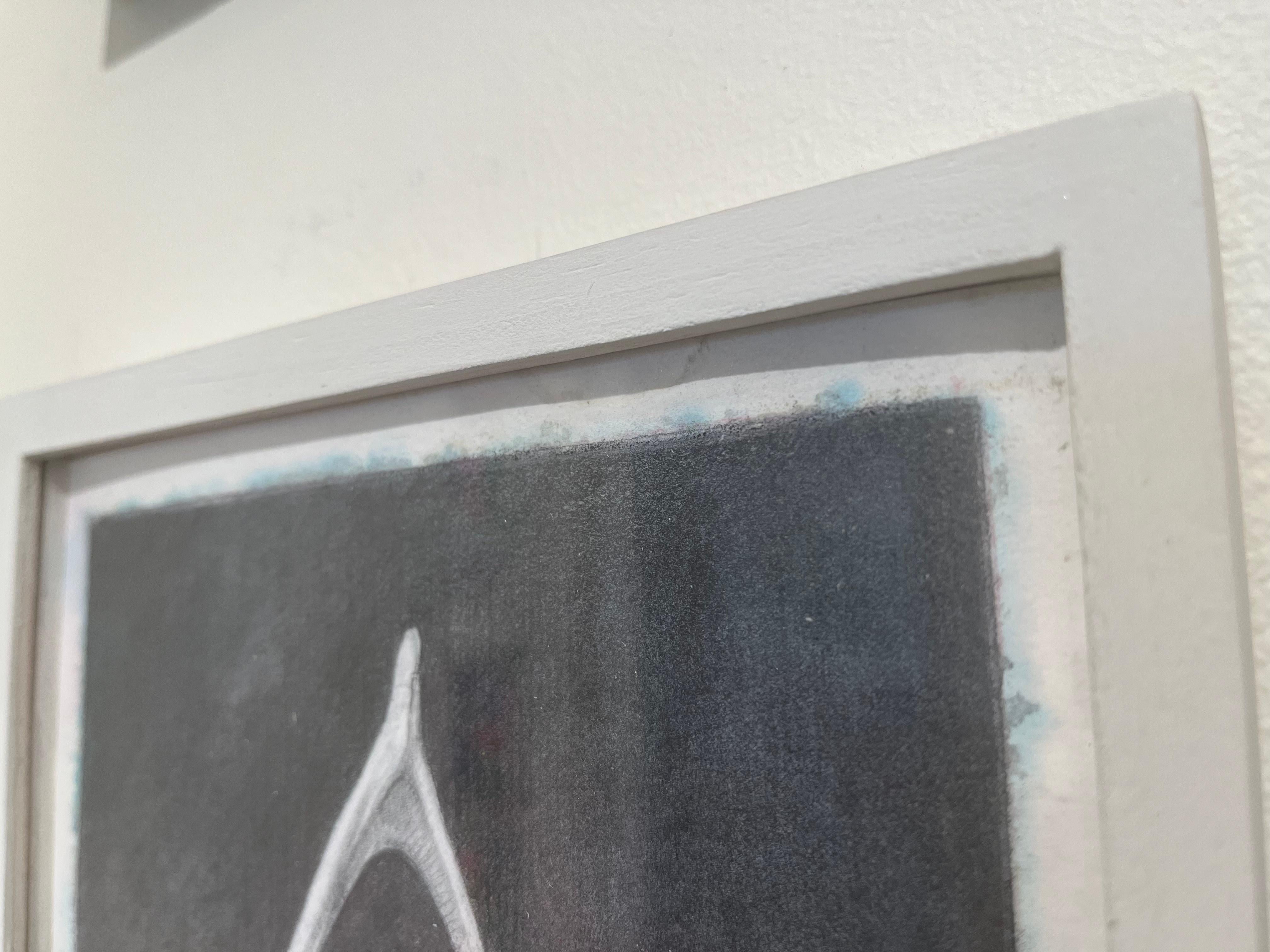 Wish, a Surrealistic Watercolor Landscape with a Floating Wishbone the the Sky For Sale 2