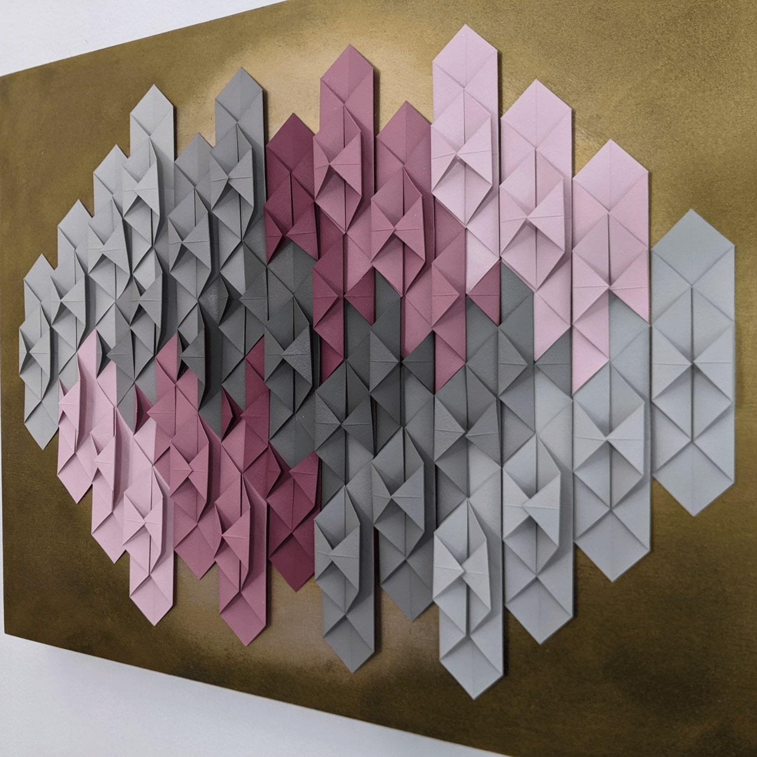 From Dream to Dust Vol. II - 3D Abstract Geometric Folded Paper For Sale 1