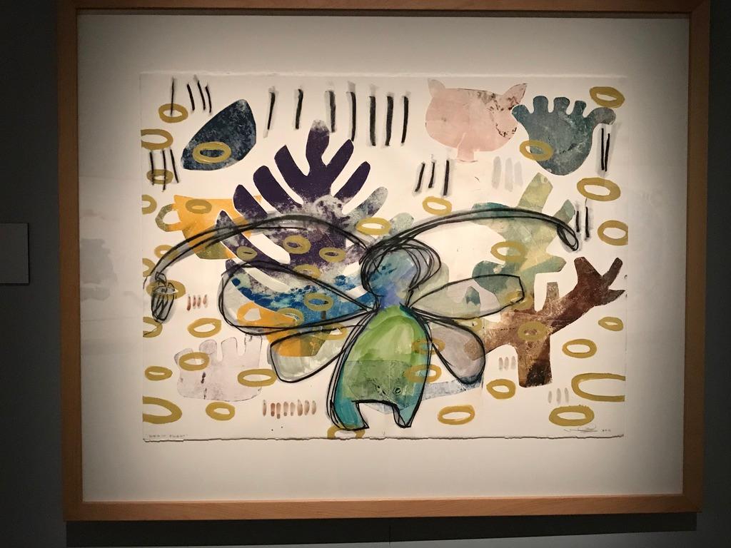 Begin Flight, monotype by Melanie Yazzie, abstract, Navajo, Native American, art