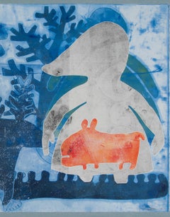 Friends, Monotype by Melanie Yazzie