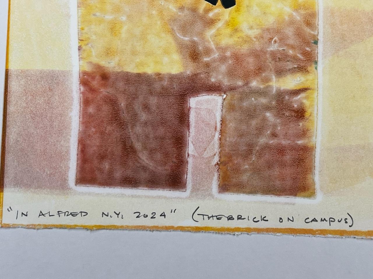 In Alfred N.Y., 2024 (Therrick on Campus), by Melanie Yazzie, Navajo, monotype For Sale 2
