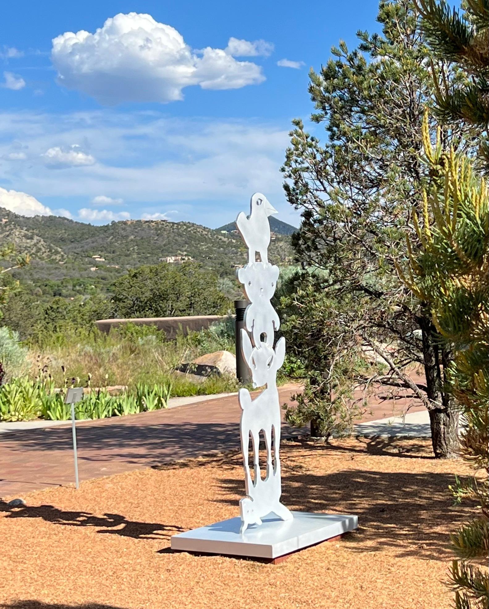 Animal Stack-They Help Each Other, sculpture by Melanie Yazzie, Navajo, Silver 11