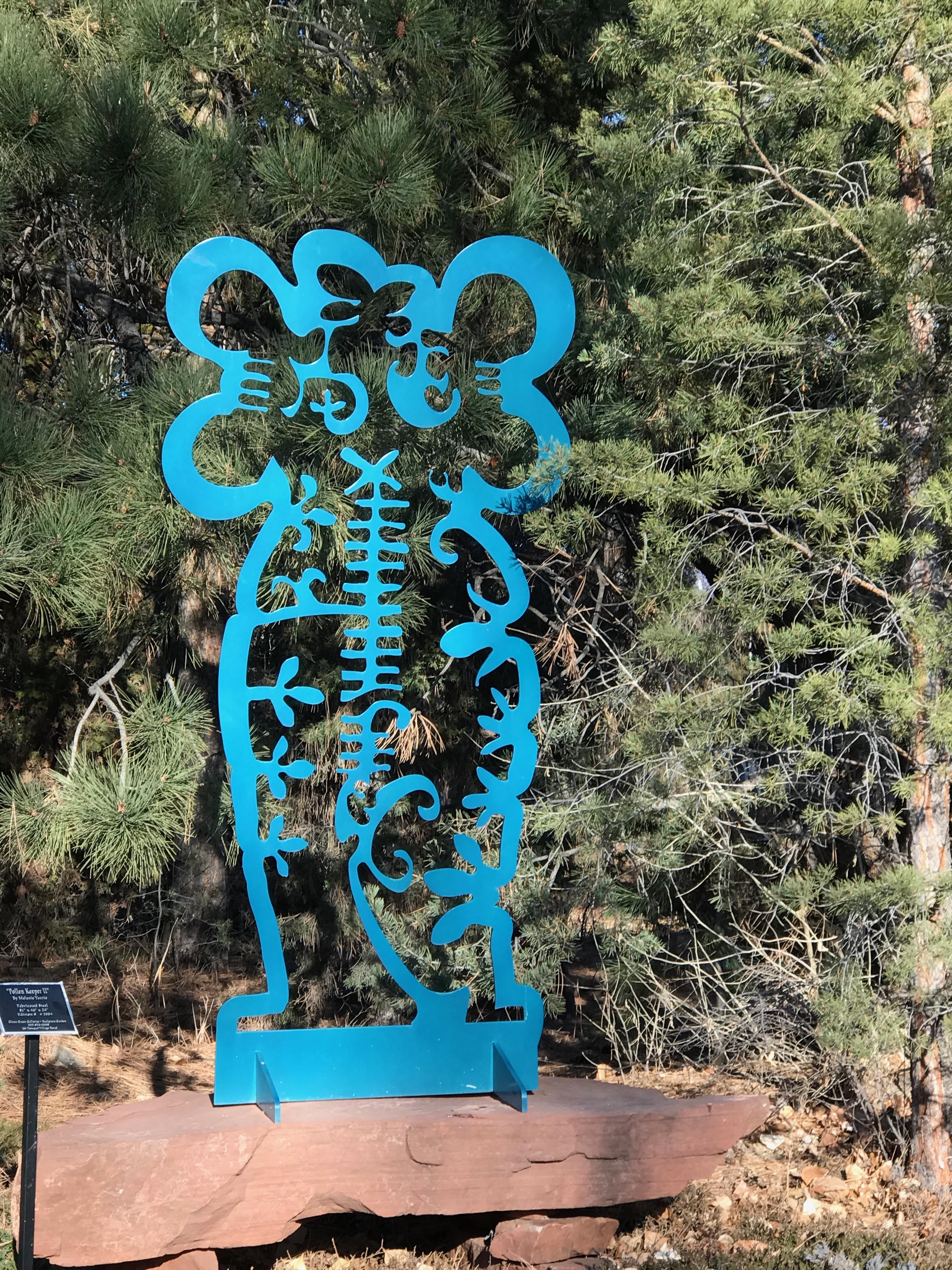 Pollen Keeper II, sculpture, Navajo turquoise Contemporary, outdoor, indoor art For Sale 1