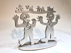 Two Minds Meeting, small turquoise sculpture ltd. edition Native American animal