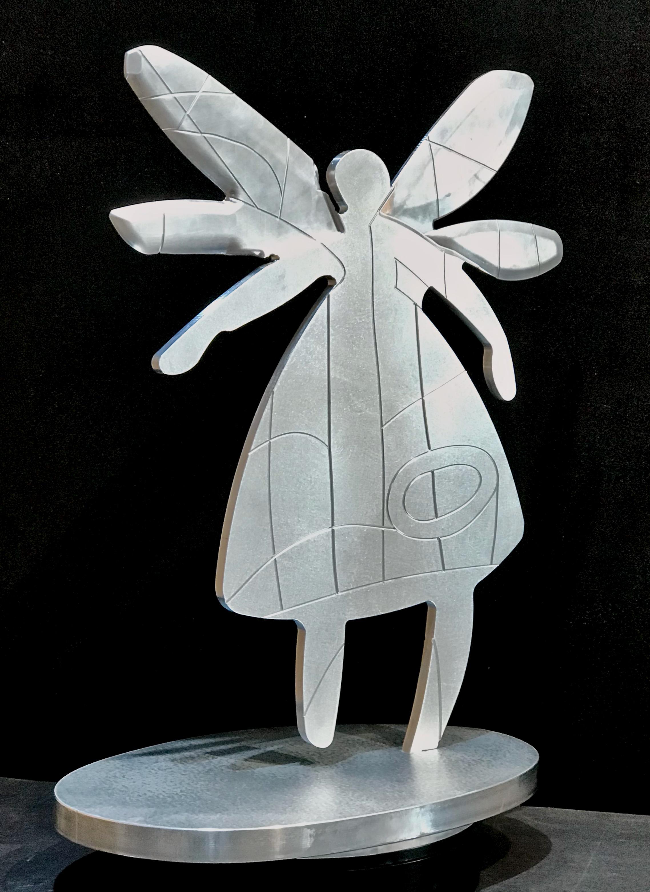 Water Woman Pollinator Series, aluminum sculpture by Melanie A. Yazzie, Navajo - Sculpture by Melanie Yazzie