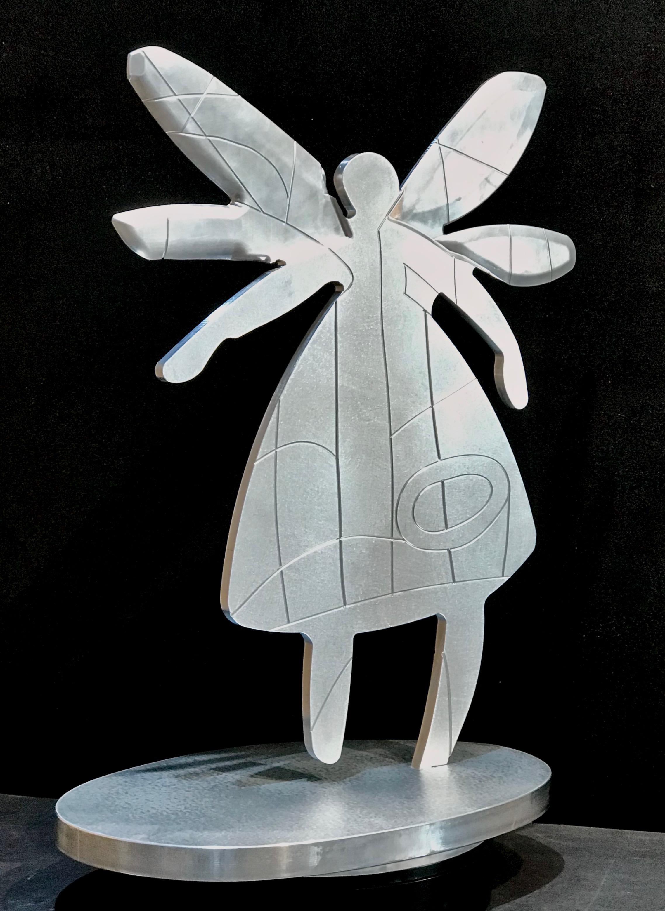 Serie Pollinator-Wasserfrau Pollinator, Aluminiumskulptur von Melanie A. Yazzie, Navajo (Schwarz), Abstract Sculpture, von Melanie Yazzie