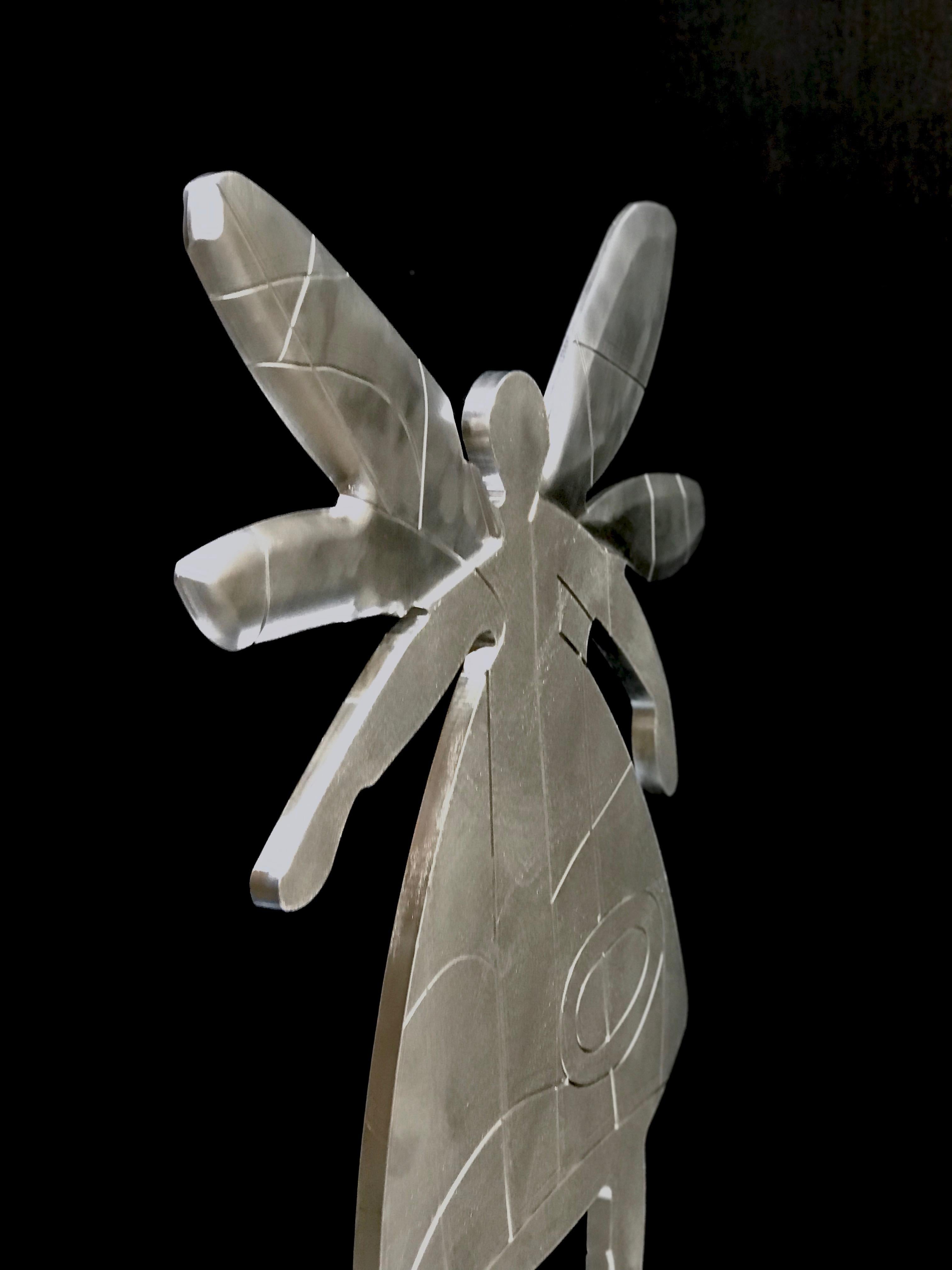 Serie Pollinator-Wasserfrau Pollinator, Aluminiumskulptur von Melanie A. Yazzie, Navajo im Angebot 3