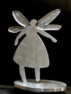 Water Woman Pollinator Series, aluminum sculpture by Melanie A. Yazzie, Navajo