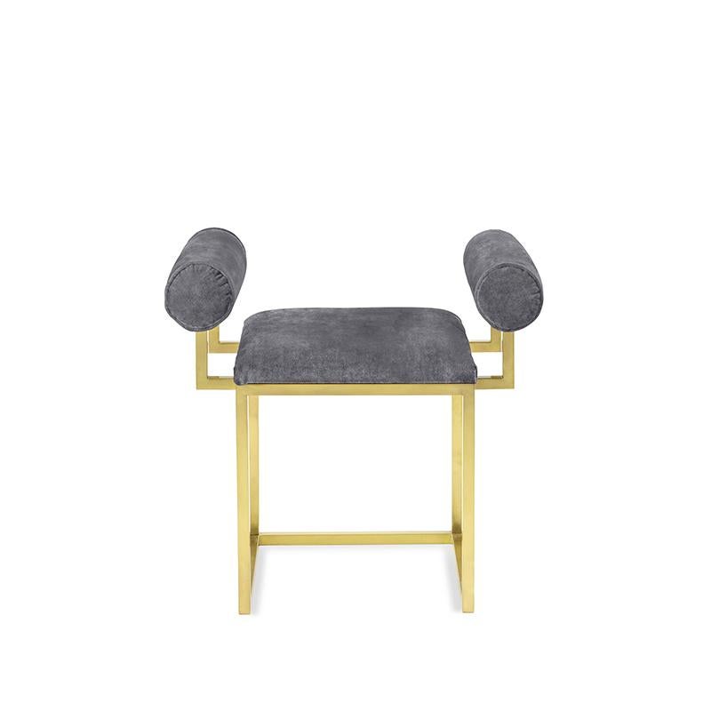 Laiton Tabouret Melanzana Awaiting H de Secondome Edizioni en vente