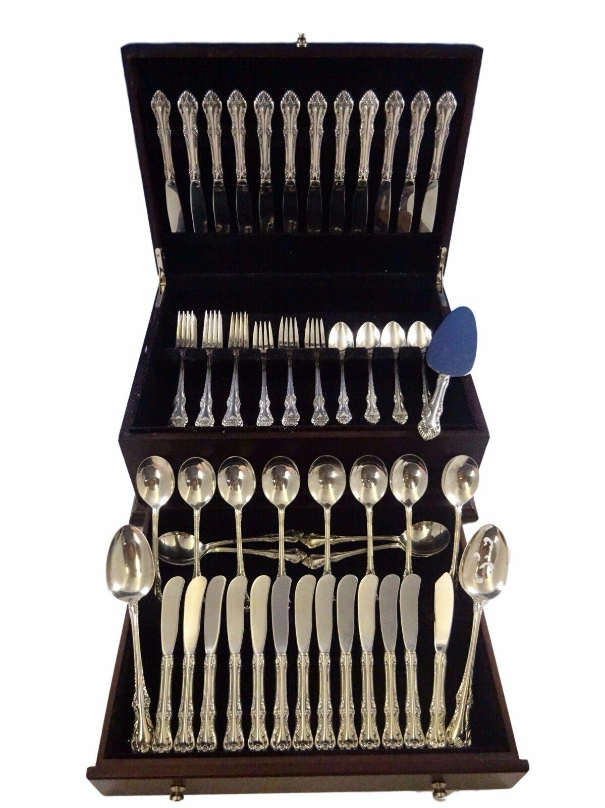 Melbourne by Oneida Sterling silver flatware set - 76 pieces. This set includes:

12 knives, 8 7/8