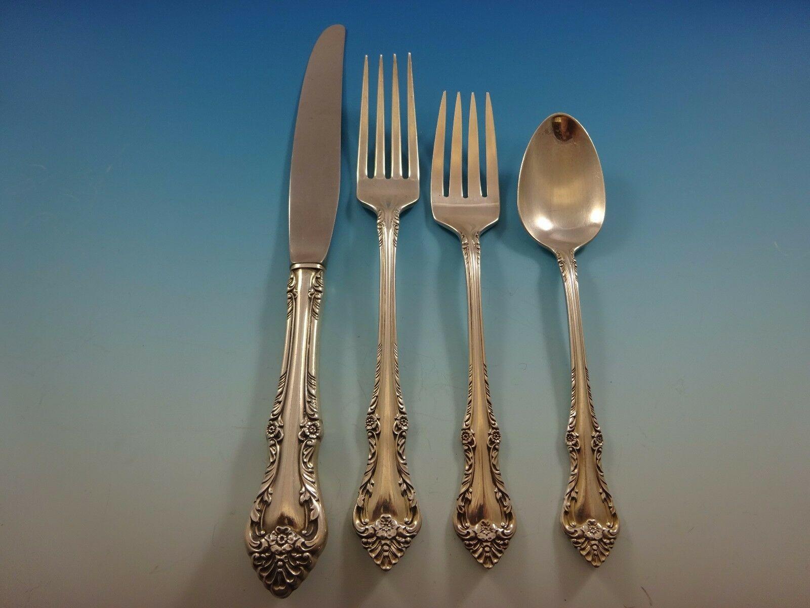 Melbourne by Oneida Sterling Silver Flatware Service for 12 Set 76 Pieces For Sale 1