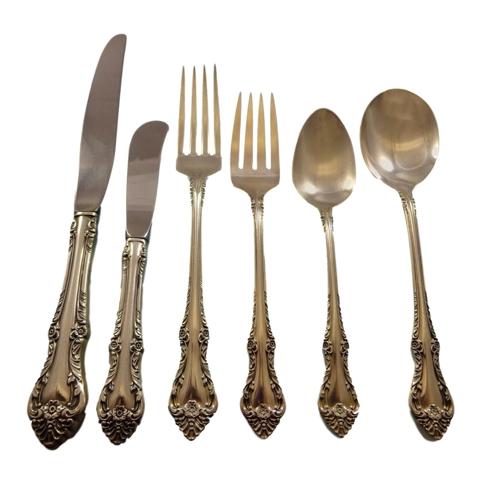 Melbourne by Oneida Servizio di posate in argento sterling per 12 persone 76 pezzi