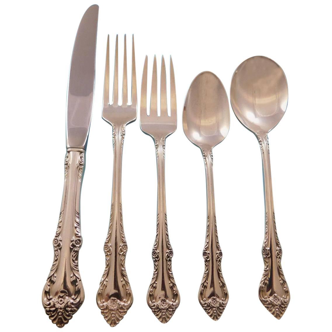 Service de couverts en argent sterling pour 12 personnes, 60 pièces, Melbourne par Oneida en vente