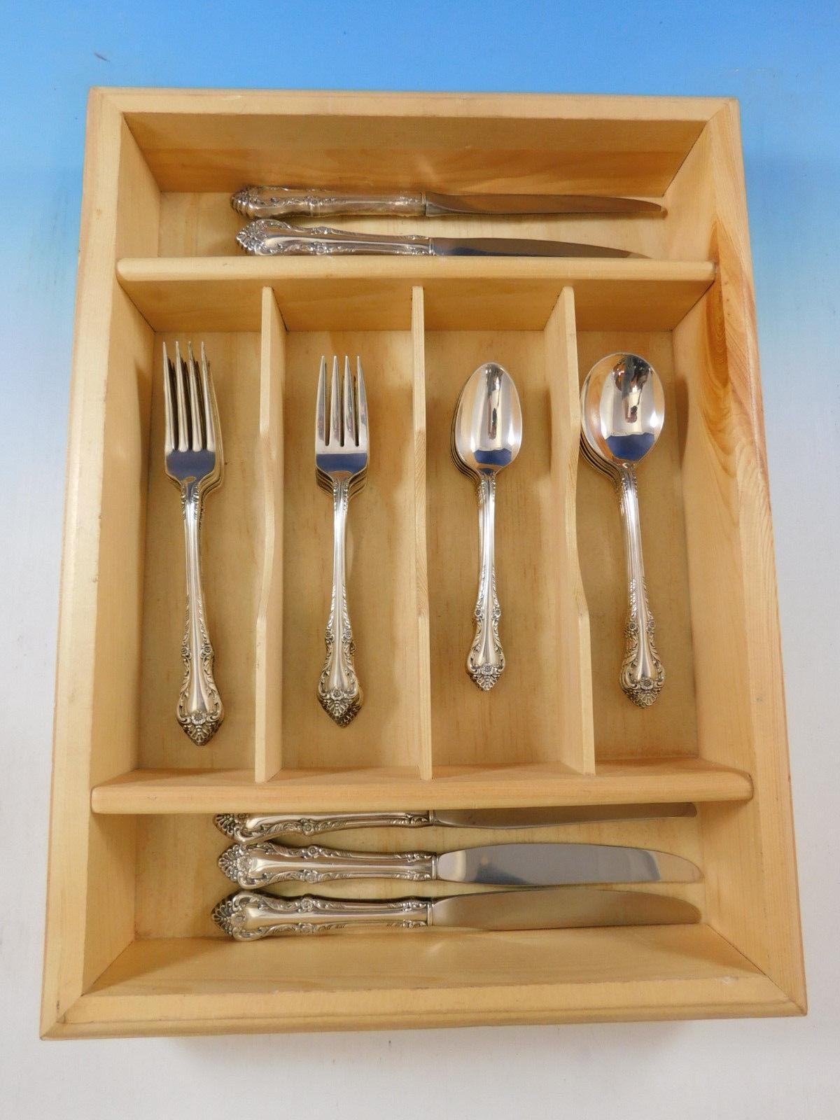 Melbourne by Oneida Sterling Silver Flatware Set for 6 Service 30 Pieces For Sale 1
