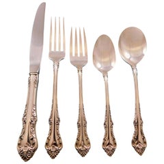 Used Melbourne by Oneida Sterling Silver Flatware Set for 6 Service 30 Pieces