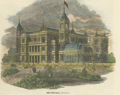 Melbourne in 1855: Cityscape, Indigenous Portrait, and Town Hall View