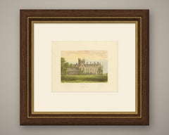 Melbury House, Dorset, Antique Morris Woodblock Print, circa 1870