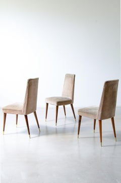 Melchiorre Bega 1950'S et of six elegant wooden chairs