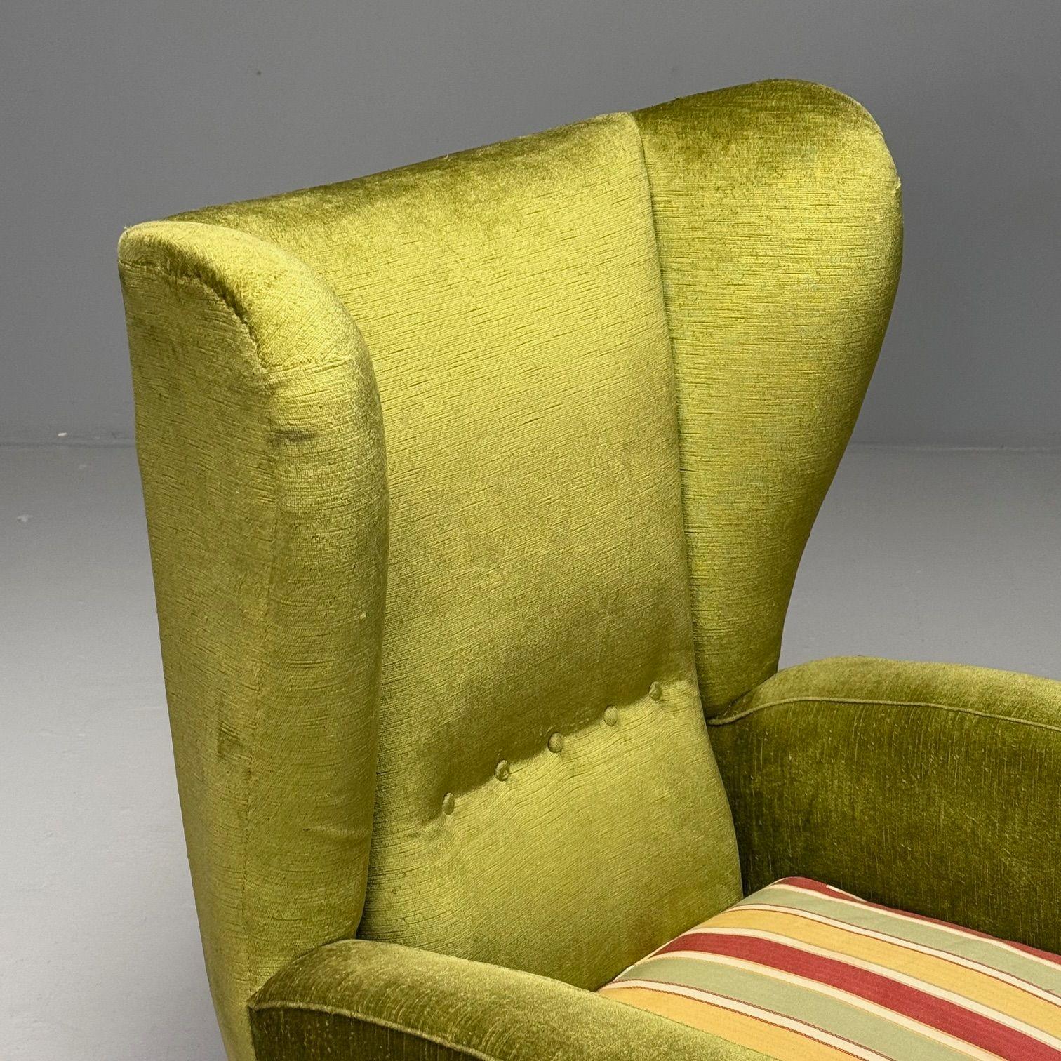 Melchiorre Bega Attr., Italian Mid-Century Modern, Oversized Lounge Chair, 1950s For Sale 1