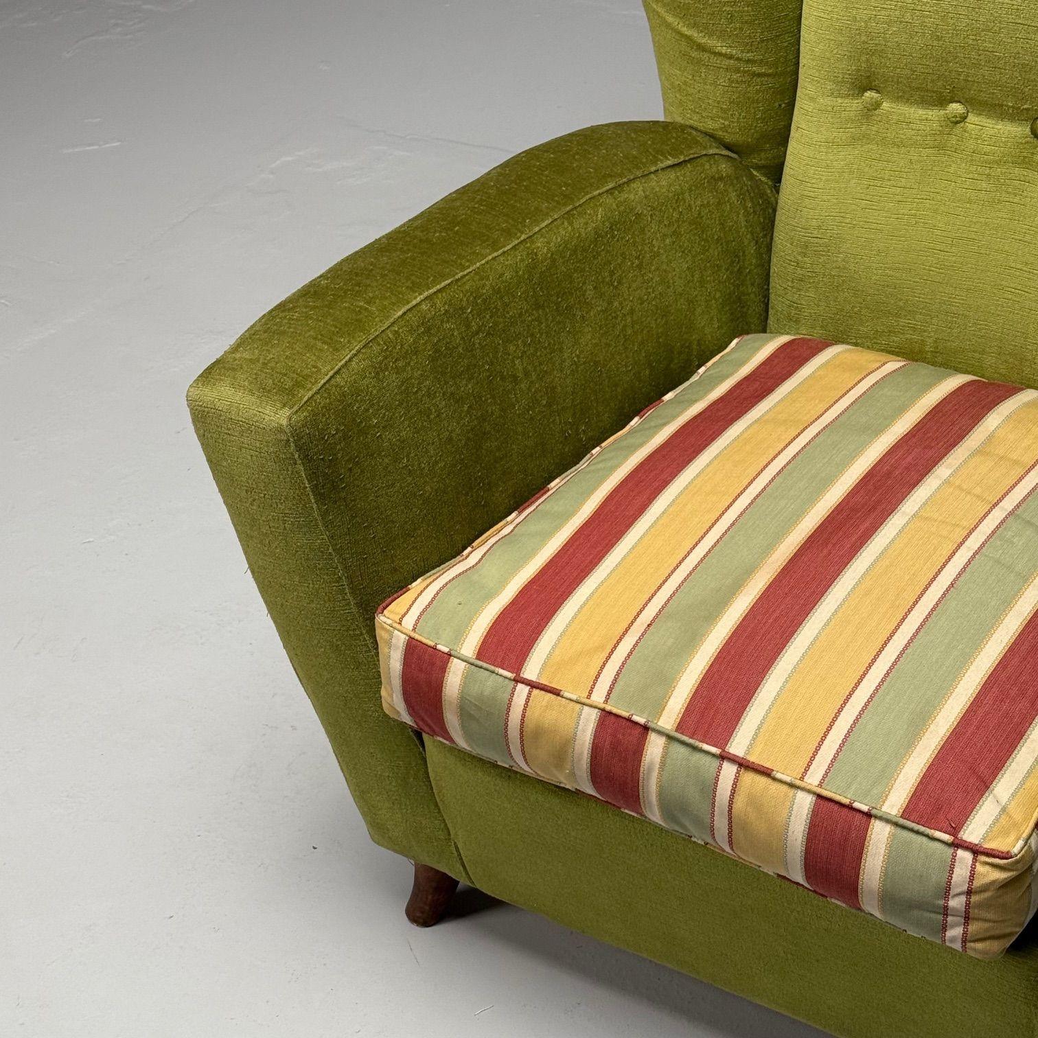 Melchiorre Bega Attr., Italian Mid-Century Modern, Oversized Lounge Chair, 1950s For Sale 2