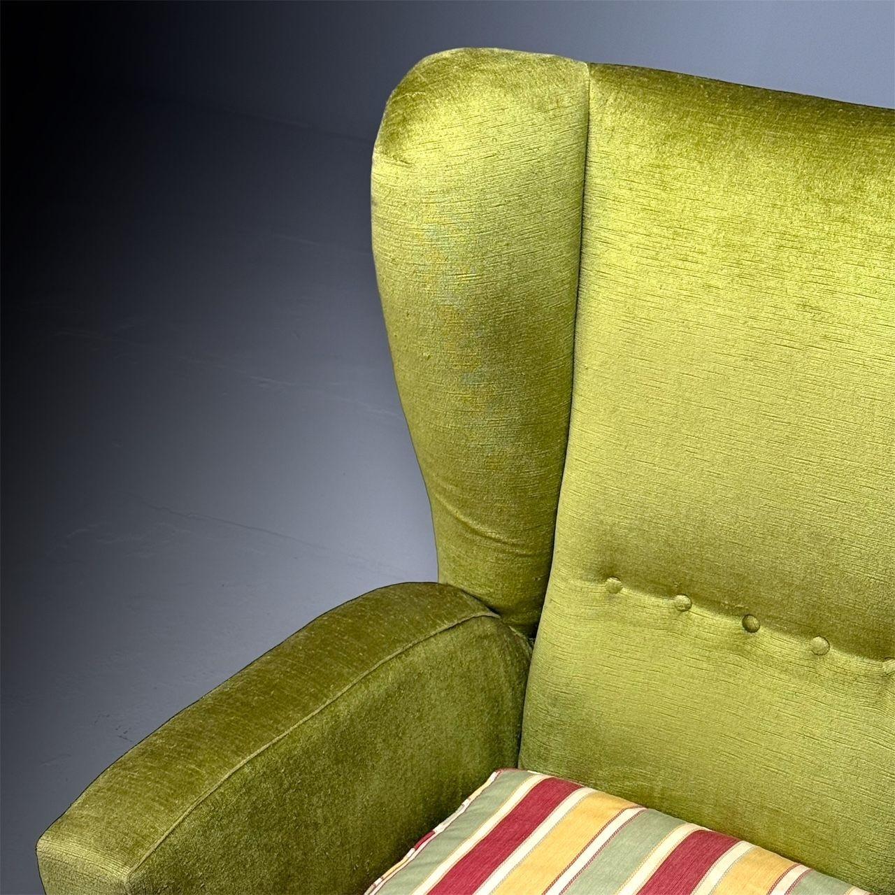 Melchiorre Bega Attr., Italian Mid-Century Modern, Oversized Lounge Chair, 1950s For Sale 3
