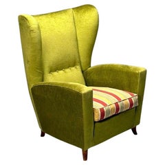 Vintage Melchiorre Bega Attr., Italian Mid-Century Modern, Oversized Lounge Chair, 1950s