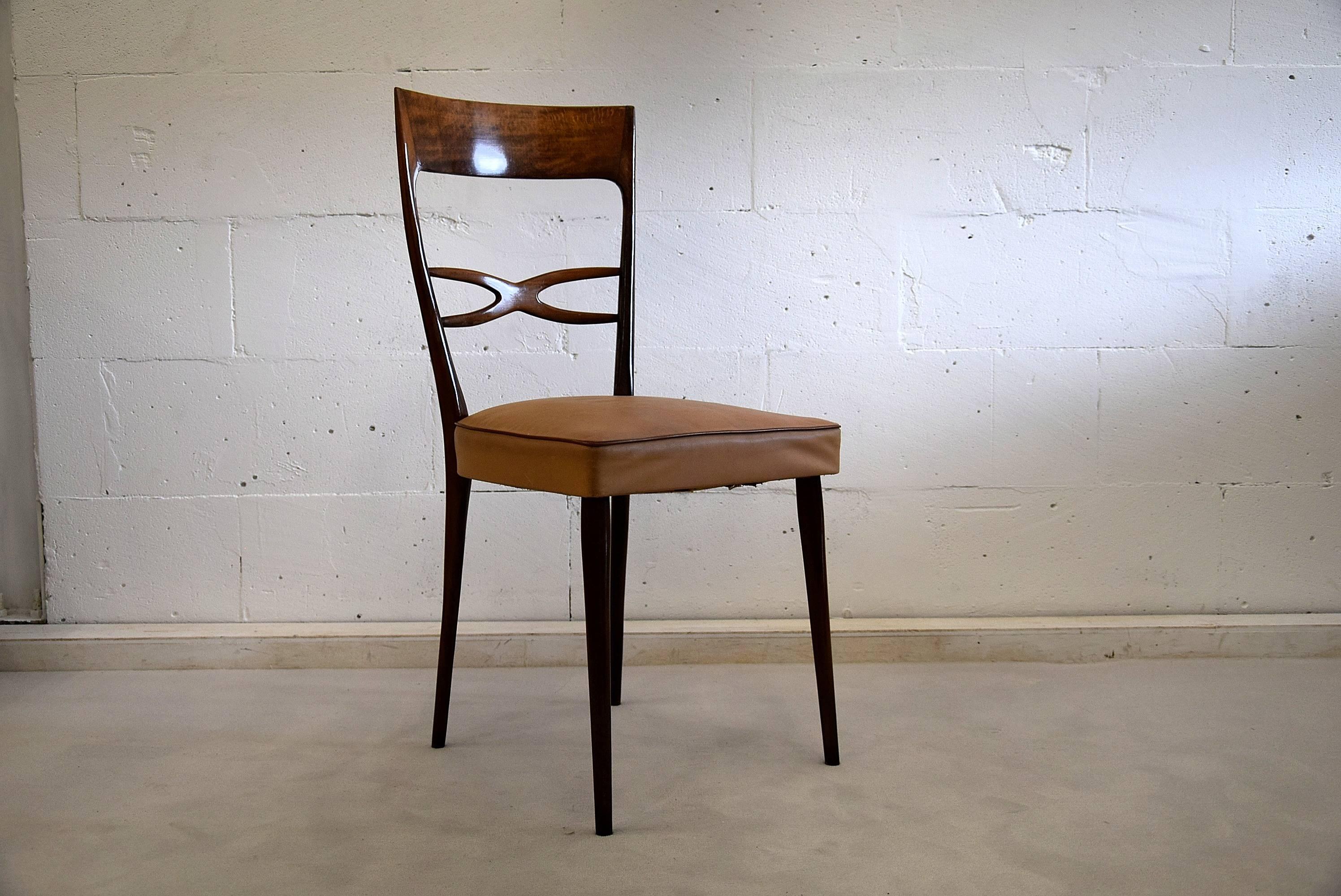 Italian Melchiorre Bega Attributed Dining Chairs
