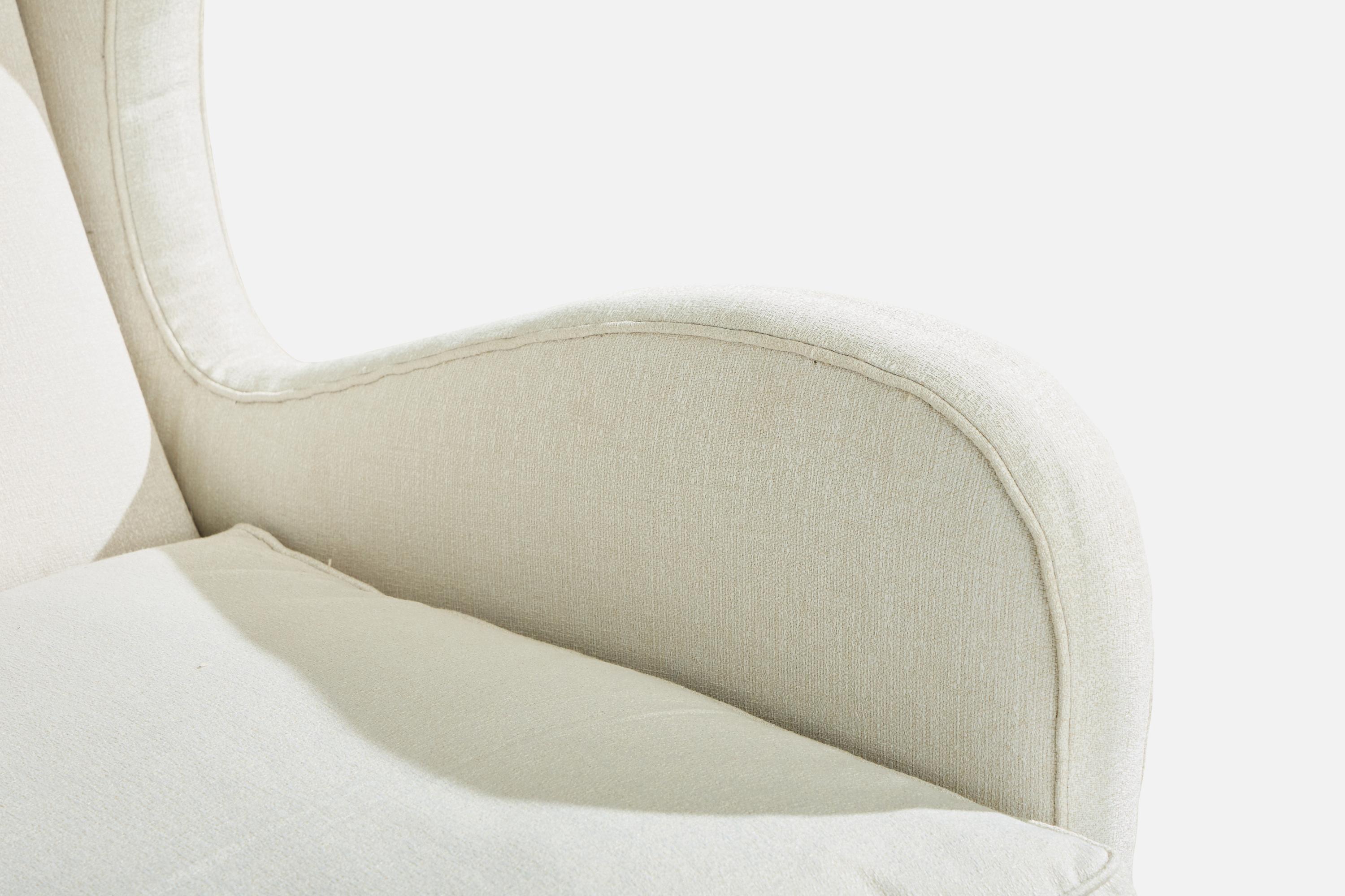 Melchiorre Bega Attribution, Lounge Chairs, Wood, Fabric, Italy, 1940s en venta 2