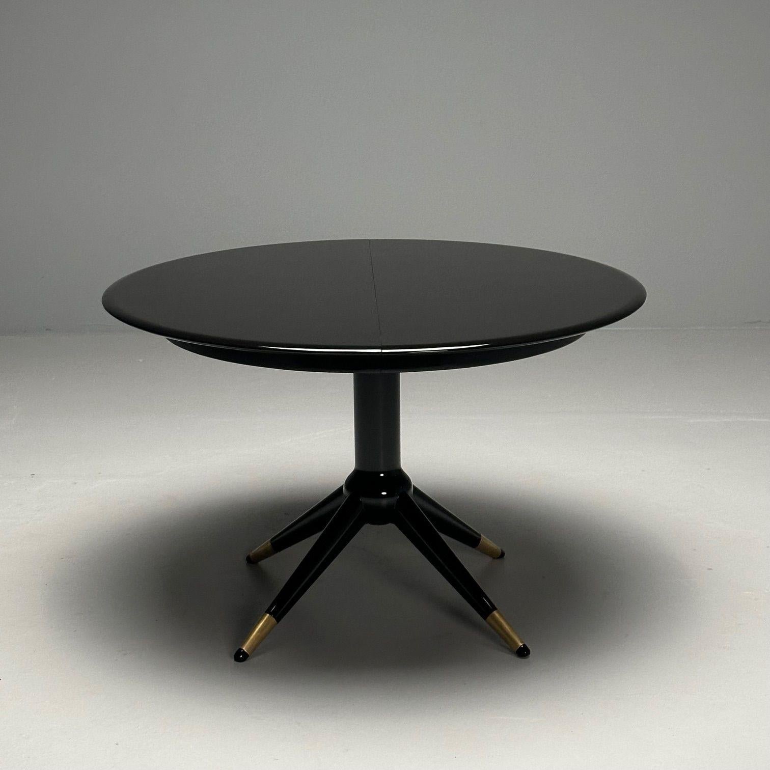 Mid-20th Century Melchiorre Bega, Italian Mid-Century Modern, Dining Table, Table, Black Lacquer For Sale