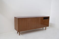 Melchiorre Bega Italian Vintage Sideboard in Red Glass