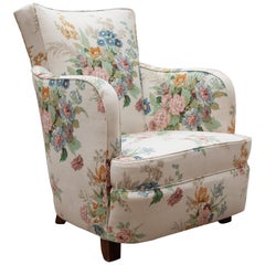 Melchiorre Bega Set of Two High Back Armchairs, 1940s, Italy