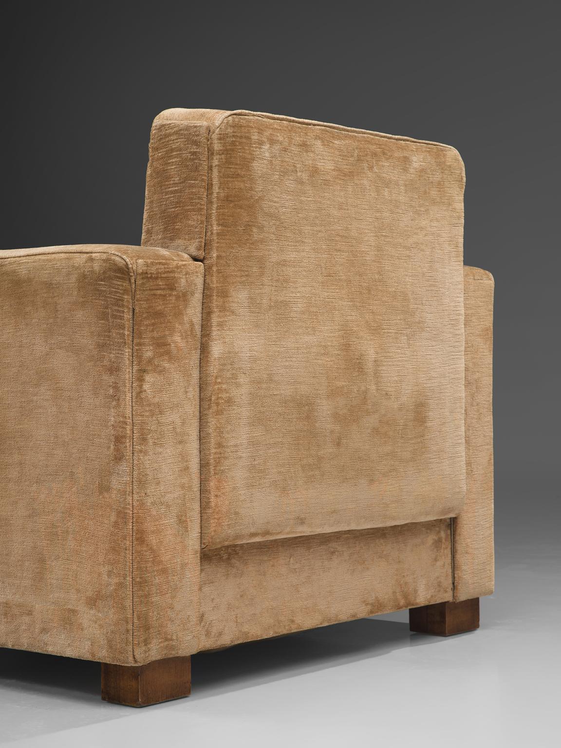 Melchiorre Bega Velvet Lounge Chairs, 1935 1