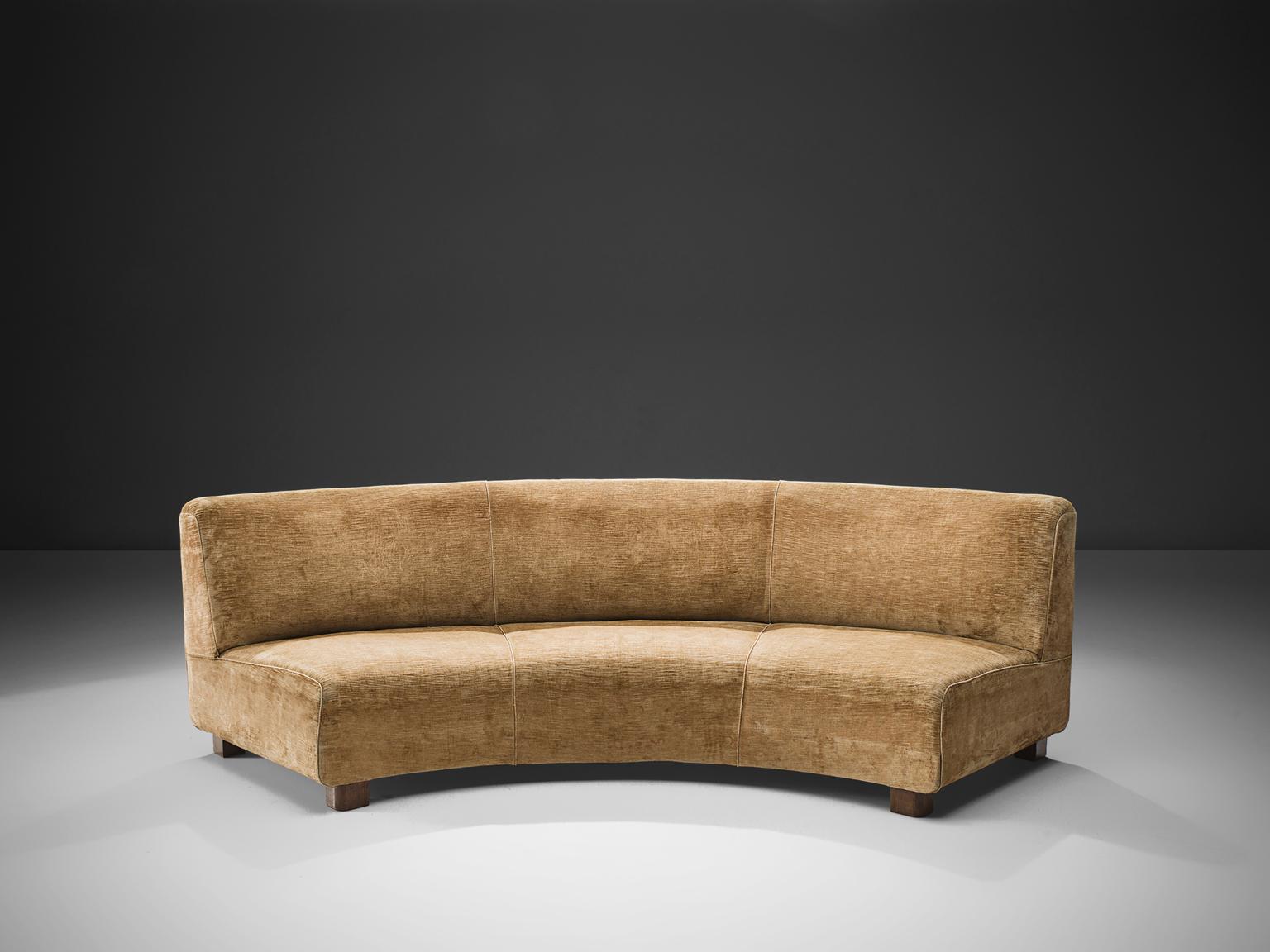 Mid-Century Modern Melchiorre Bega Velvet Sofa, 1935