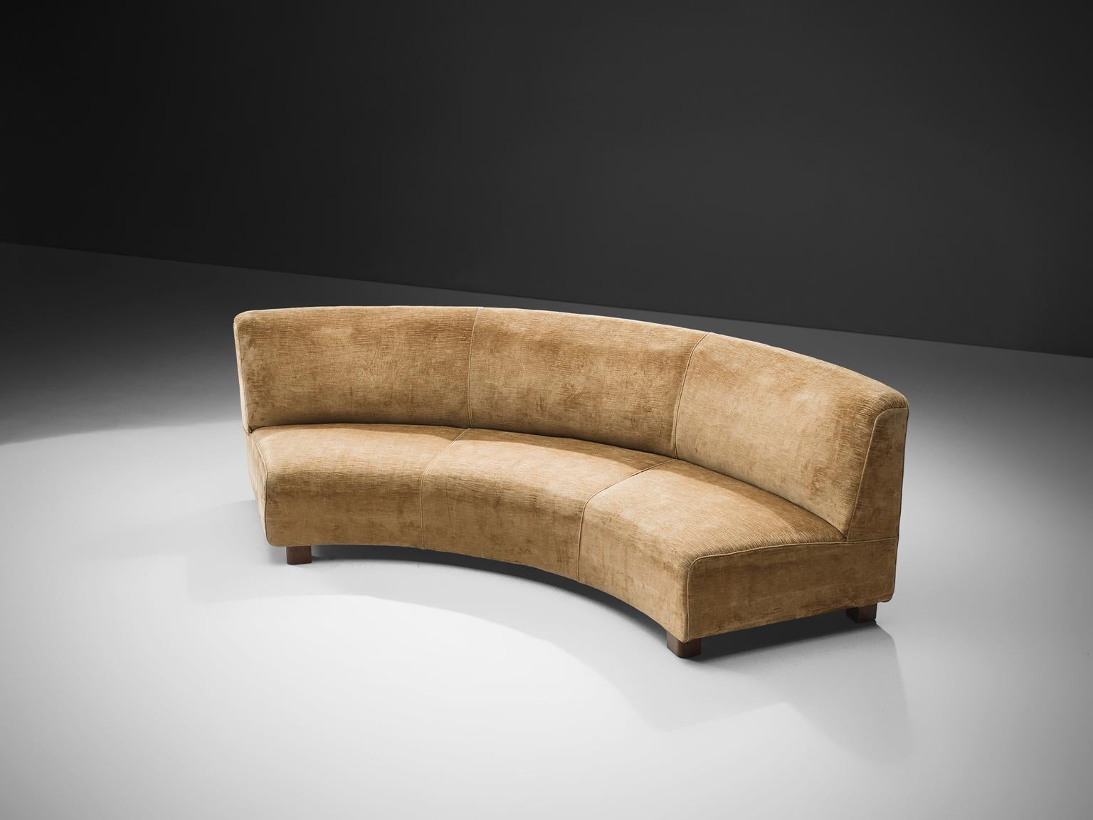 Italian Melchiorre Bega Velvet Sofa, 1935