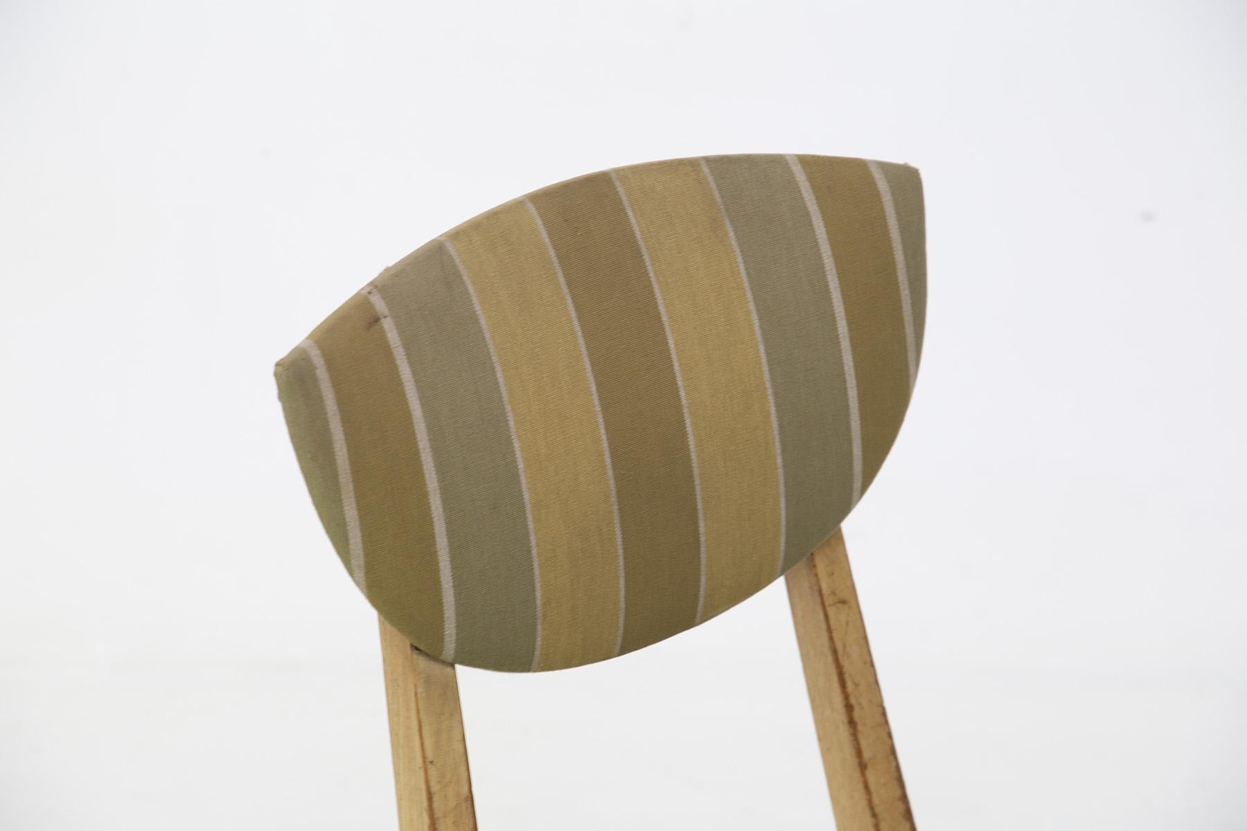 Vintage-Sessel aus Holz und Stoff aus der Bega-Periode von Melchiorre (Italienisch) im Angebot