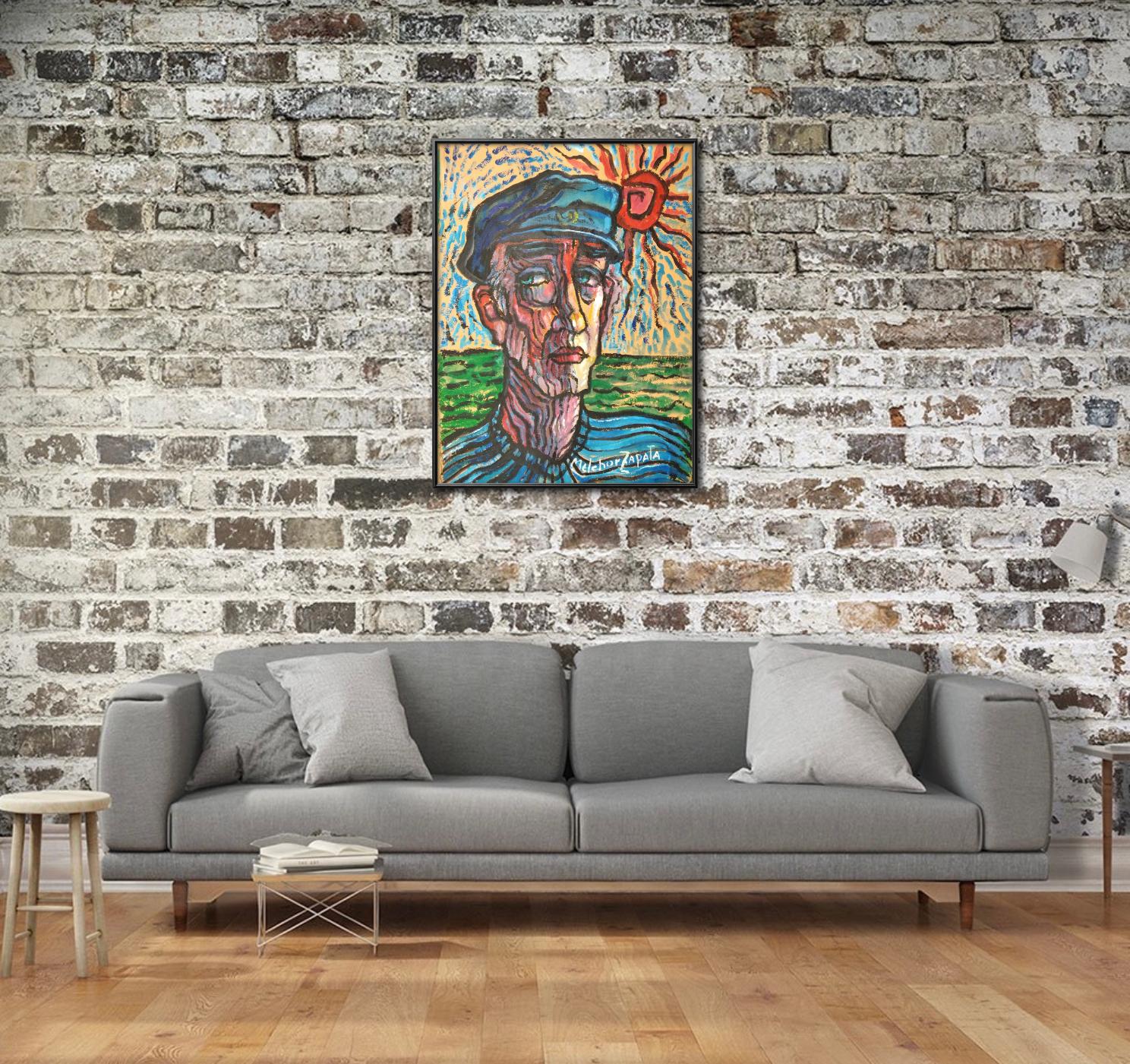 Senza titolo - Figurative Painting Grigio di Melchor Zapata