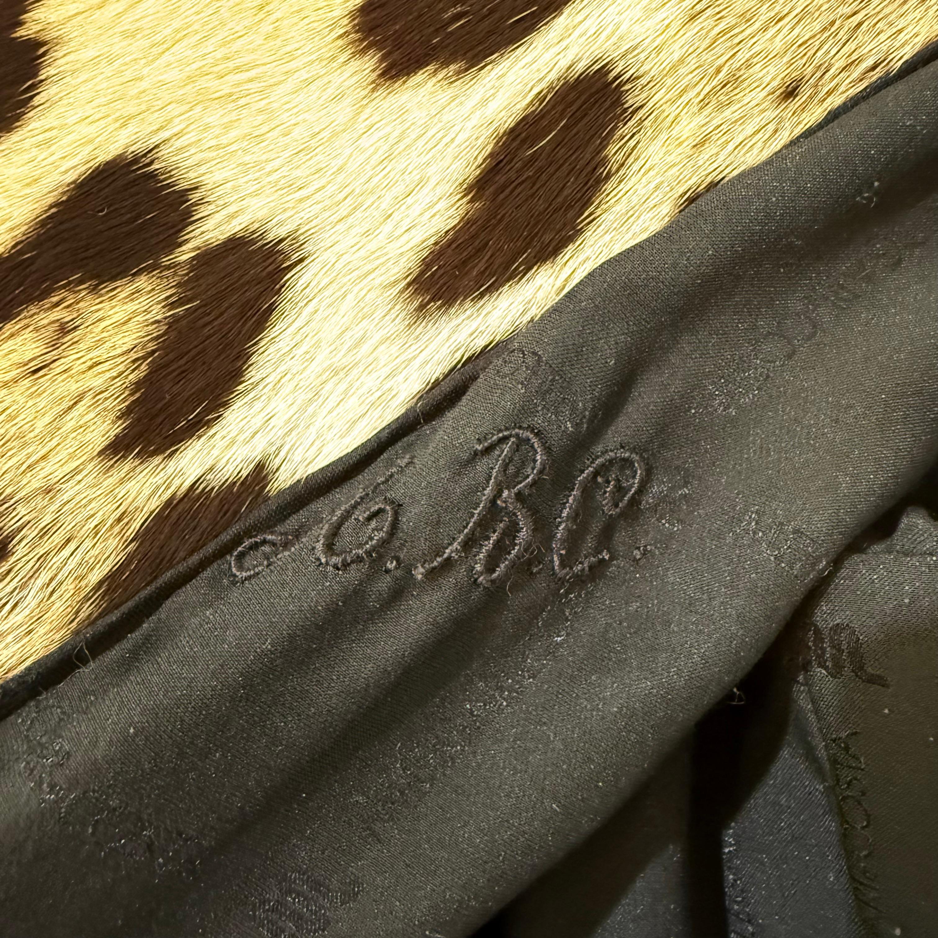 Melegari e Costa Montenapoleone Veste en vraie fourrure de léopard M/L en vente 4