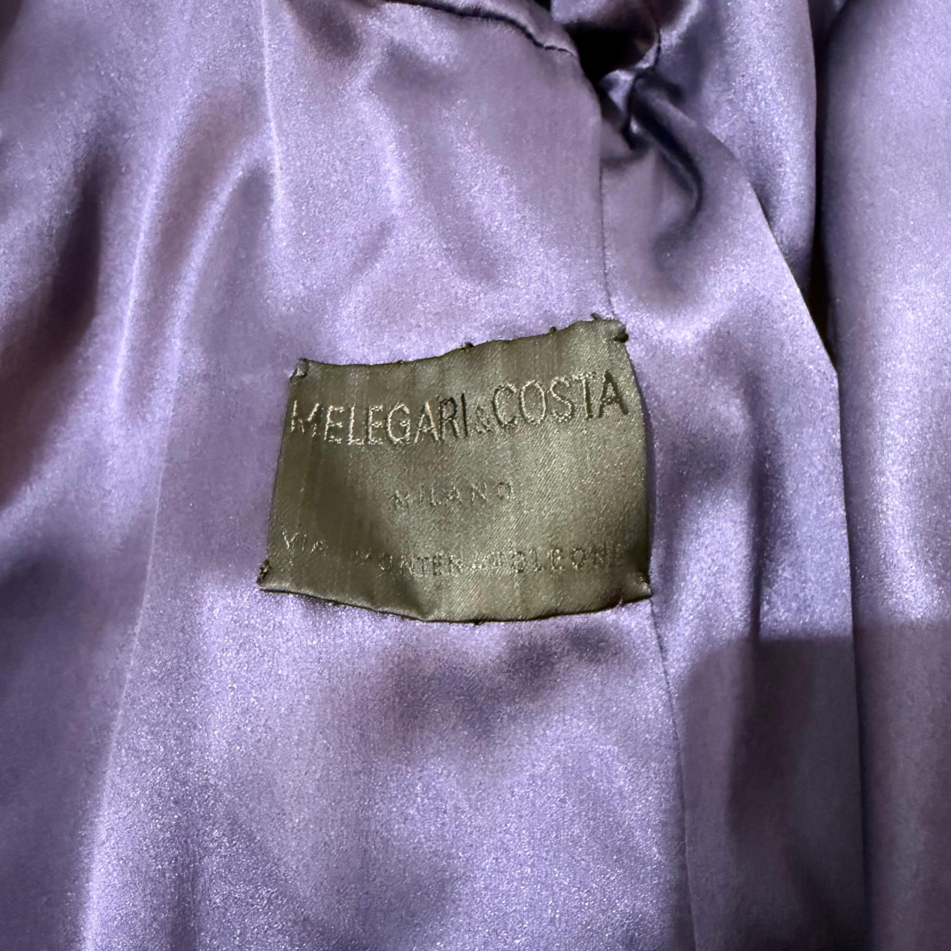 Melegari e Costa Montenapoleone Giacca in pelliccia di visone viola A.E.L. M. in vendita 2