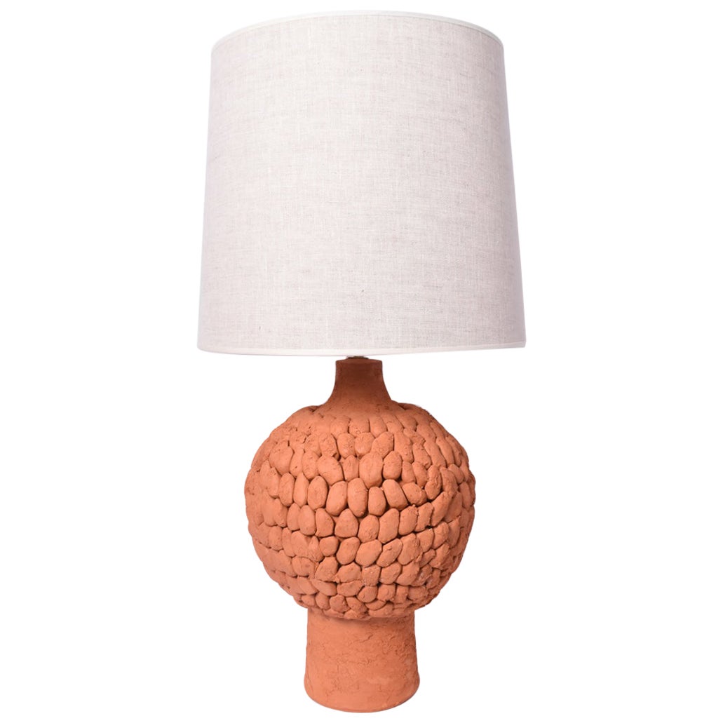 Lámpara de cerámica de terracota "Melides", edición Barracuda