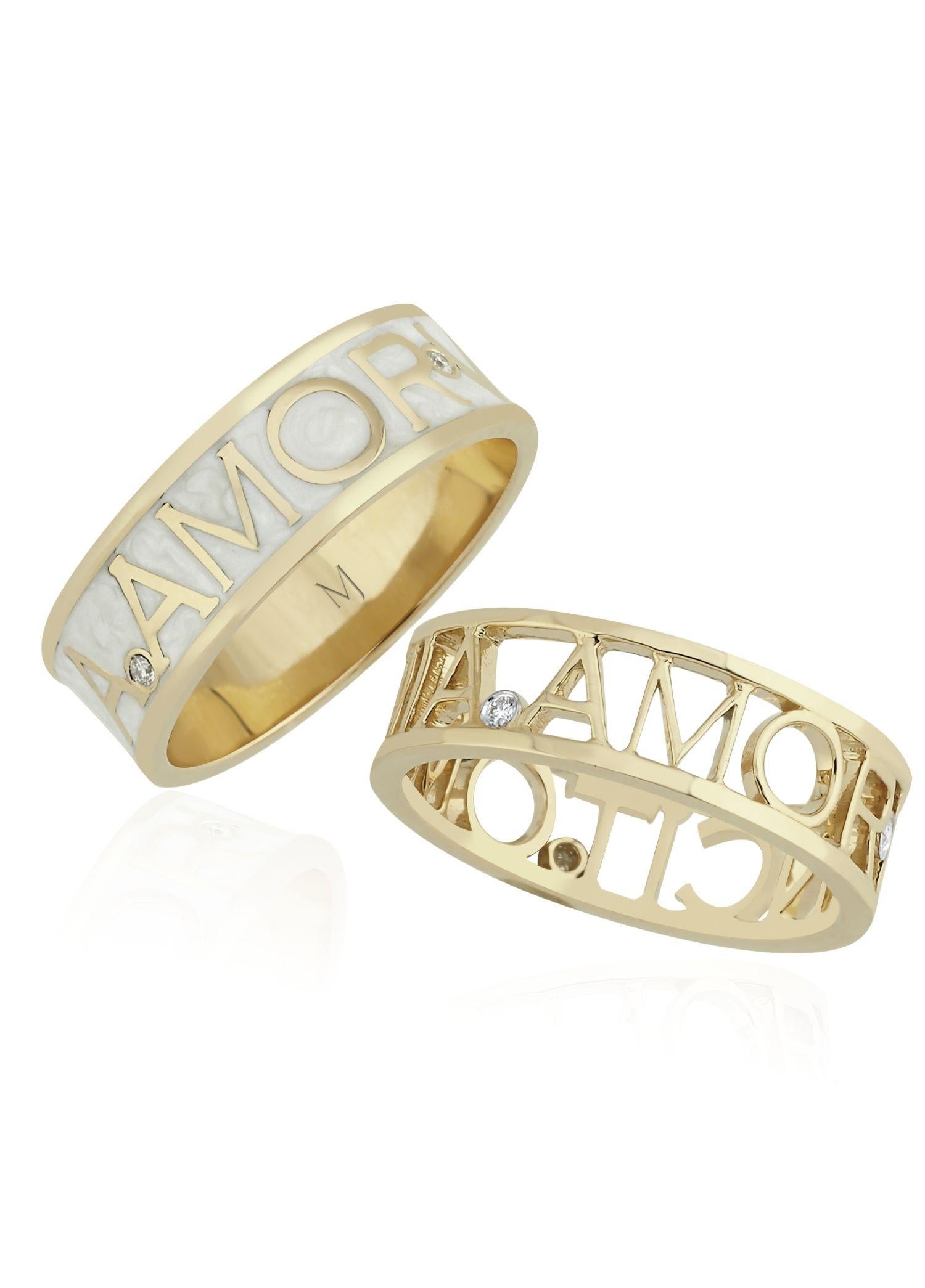 Melie Jewelry Amor Vincit Omnia Ring

14K Gold Yellow Gold, 0.03 ct Diamond/ G-VS

The Story Behind
Inspired by the phrase 