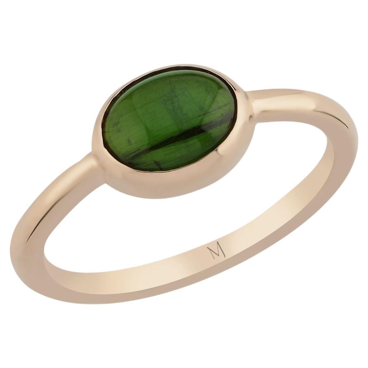 Melie Jewelry Gem Ring In 14K Gold with Green Tourmaline