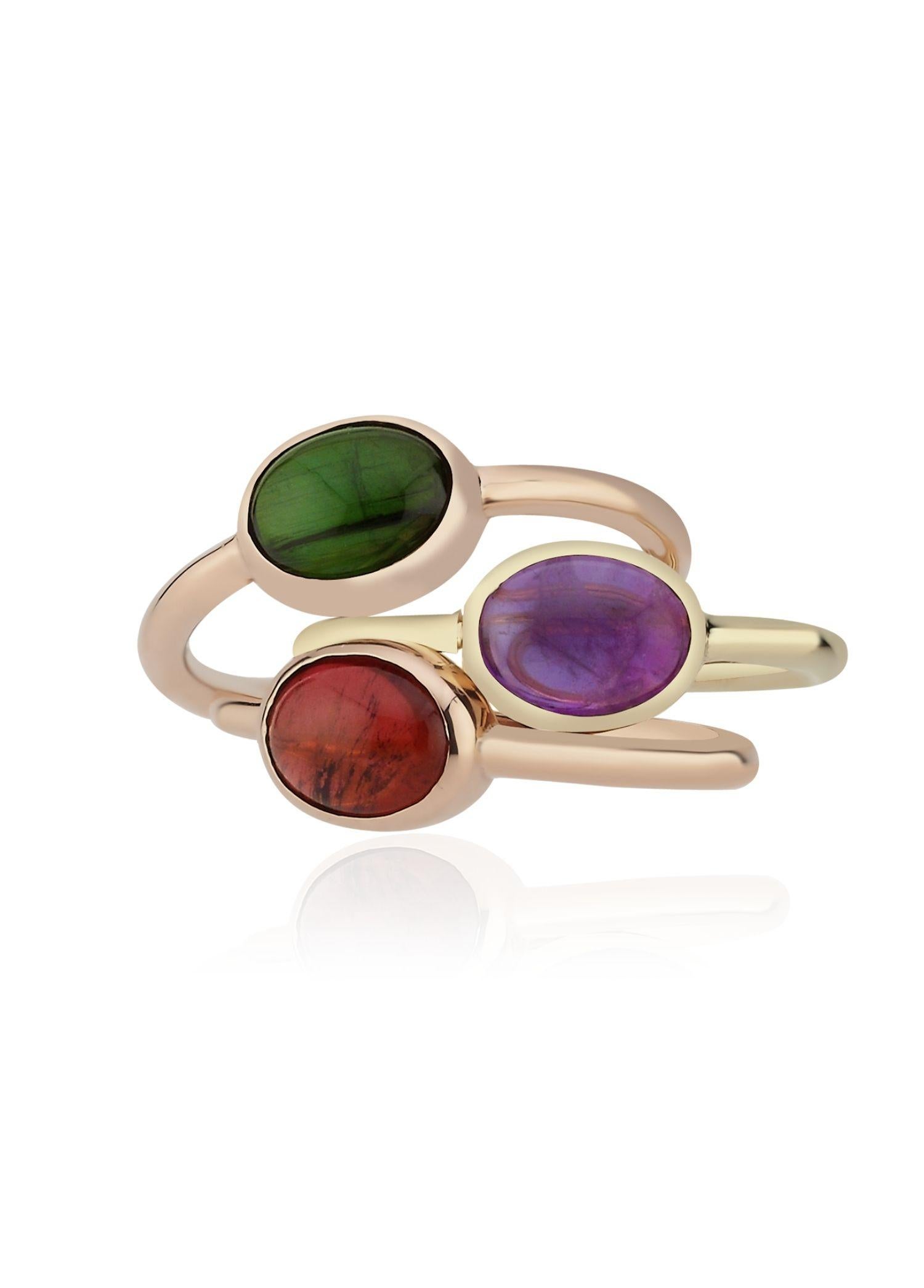 Melie Jewelry Gem Ring with Tourmaline

14K Rose Gold, 1.83 ct Tourmaline

The Story Behind
The gemstone rings designed with colorful stones from Melie Jewelry's 