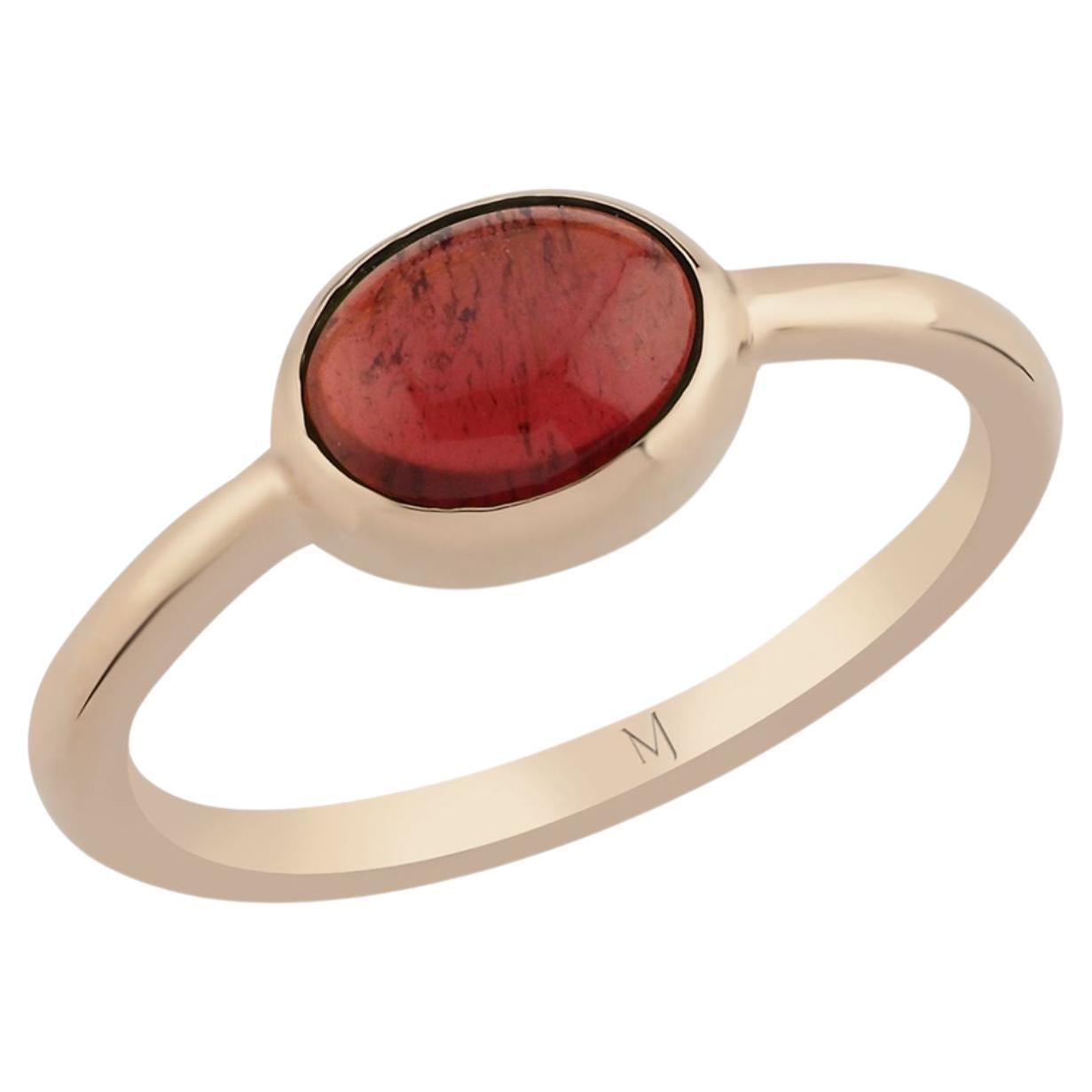 Melie Jewelry Gem Ring In 14K Gold with Tourmaline For Sale