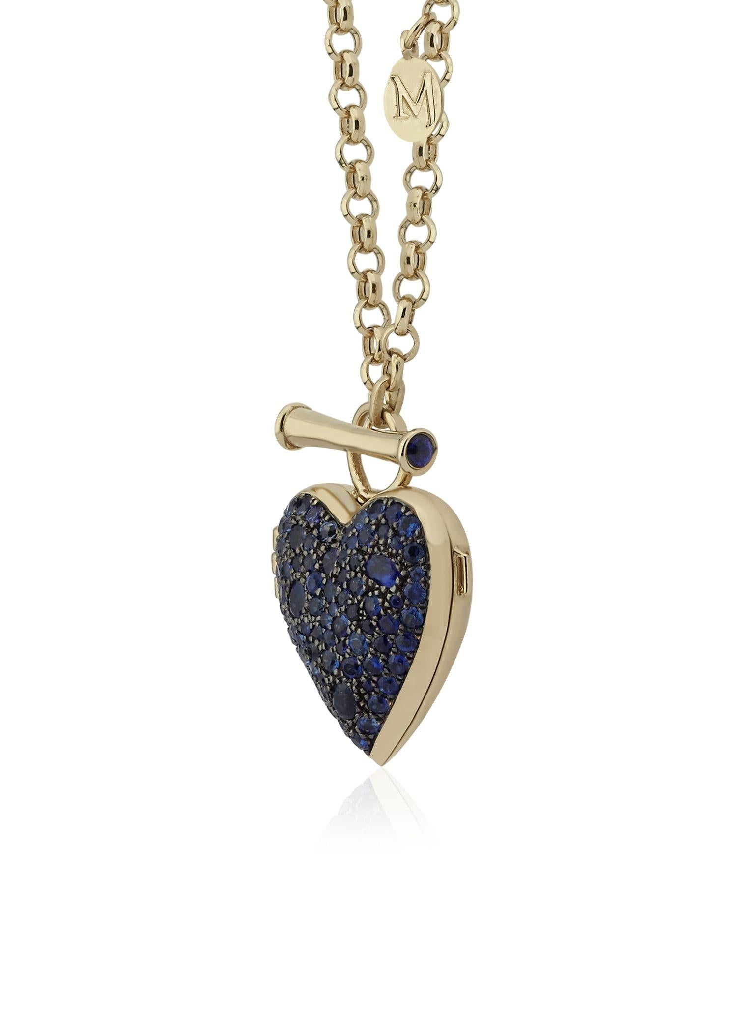 Melie Jewelry Heart Locket Necklace

14K Yellow Gold, 1.09 ct Blue Sapphire 
Locket Necklace comes with a gold 50 cm chain.

The Story Behind
Inspired by the phrase 